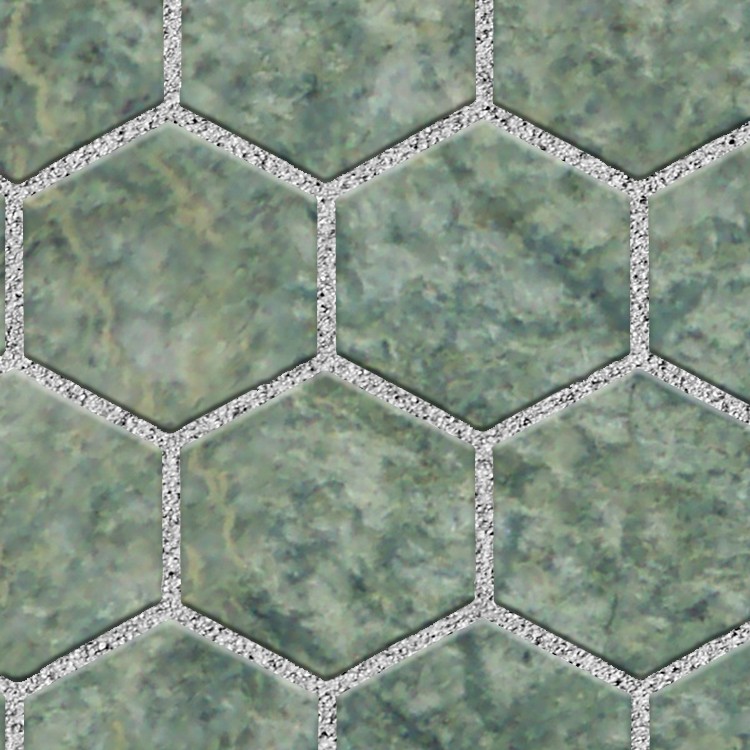 Marble Paving Outdoor Hexagonal Texture Seamless 05991