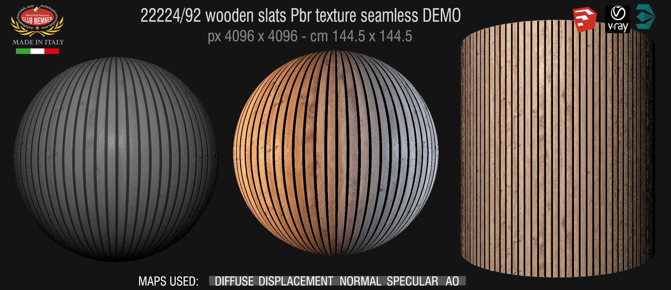 Wooden Slats Pbr Texture Seamless