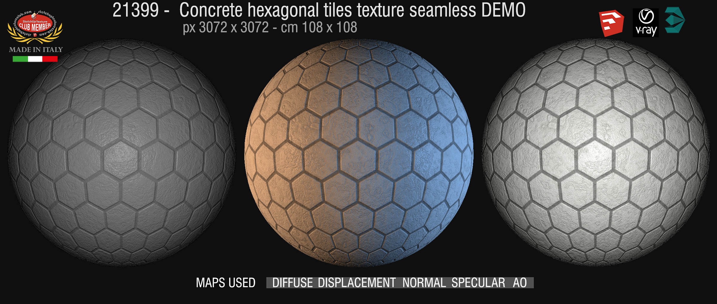 concrete hexagonal tile texture seamless 21399